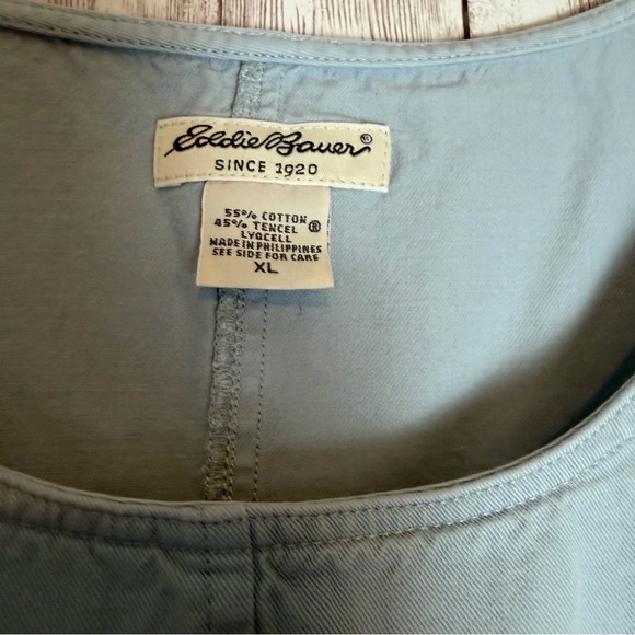 Eddie Bauer Cotton Tencel Sleeveless Jumper Dress Light Blue XL - Picture 5 of 7